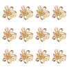 12PCS Small Flower Hair Clips for Women, Gold Flower Hair Claw Clips, Mini Gold Claw Clips for Hair, Tiny Metal Flower Hair Clips, Mini Gold Flower Claw Clips Hair Accessories for Women Girls