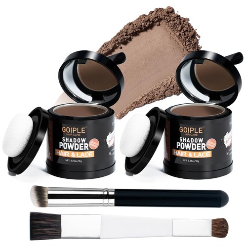 4Pcs Hairline Powder Kit Root Cover Up Hairline Filler Root Touch Up Hair Powder Hair Color Hair Powder for Women Highlight Refresher Hair line Powder with Hair Brush (10g)