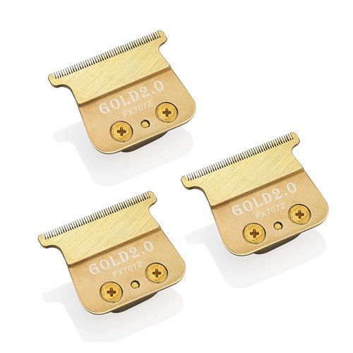 3 Pack FX707Z Replacement Blades Compatible with BaBylissPRO FX787 & FX726 Trimmers, for Outlining Hair Trimmers (FX787) and Trimmers (FX726) -Gold