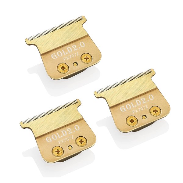 3 Pack FX707Z Replacement Blades Compatible with BaBylissPRO FX787 & FX726 Trimmers, for Outlining Hair Trimmers (FX787) and Trimmers (FX726) -Gold