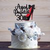 30 Aged To Perfection 30th Birthday Cake Topper - Happy 30 Birthday Glitter Red Heel Cake Topper - 30th Cake Topper for Women Birthday Party Decoration