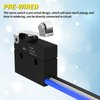 Joinfworld Micro Limit Switch with Lever 6A 12V DC Waterproof Sealed Roller Lever Microswitch SPDT 3 PIN 5A 250VAC with Pre-Wired - 2PC