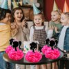 JEZOMONY Girl Birthday Party Decorations Supplies, 8 PCS Centerpieces for Girl Princess Theme, Birthday Table Decorations Paper Flowers