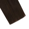 Ugeat Tape in Hair Extensions Brown Human Hair 22 Inch Darkest Brown Tape in Human Hair Extensioins 20 Pieces Seamless Tape in Hair Extensions 50 Grams Real Human Hair