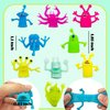 20 Pcs Finger Puppets Toys,Funny Colorful Monster Stretchy Finger Puppets,Soft Rubber Finger Doll Toys for Children's Party Favors
