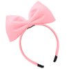 Bow Headband Bowknot Hair Bands Headpiece Women Bow Hairband Hair Hoops Holiday Party Decoration Cosplay Costume Cute Christmas Halloween Festival Carnival Handmade Bows Hair Accessories 1 Pack Pink