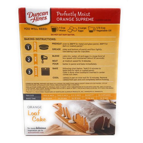 Duncan Hines Signature Orange Supreme Cake Mix 15.25oz (pack of 2)