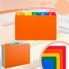 Lewtemi 50 Pcs Index Card Dividers 4 x 6 Inch Index Card Dividers with Tabs Index Cards Guides with 2 Pcs Alphabet Number Stickers for Office Recipe Business Classroom (Multi Color)