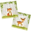 100 Woodland Animal Creatures Luncheon Napkins Disposable Paper Pack Rustic Forest Friends Fox Deer Dinner Lunch Napkin for Animals Camping Hunting