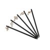 Pokinge 5pcs Wooden Hair Sticks with Tassel,Chinese Style Hanfu Pearl Flower Hairpin,Black Simple Hair Fork For Girls,Elegant Women Hair Clip (7 inch)