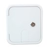 RV Camper Trailer Motorhome Power Cord Hatch Electrical Access Door (White-1801LW)