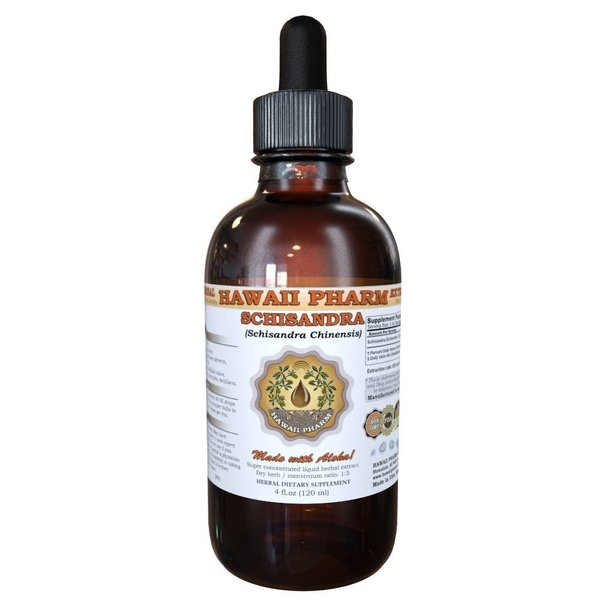 Hawaii Pharm Schisandra Liquid Extract, Organic Schisandra (Schisandra Chinensis) Tincture, Herbal Supplement, Made in USA, 4 fl.oz