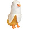 PEACH CAT Banana Duck Plush Toy Cute Plushie Hugging Plush Pillow Duck Stuffed Animal for Girls and Boys White 12"