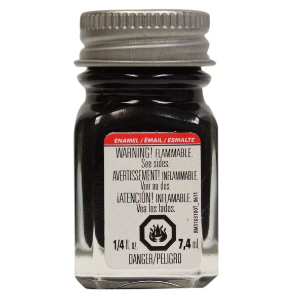 Testors Enamel Paint .25oz, Black Flat