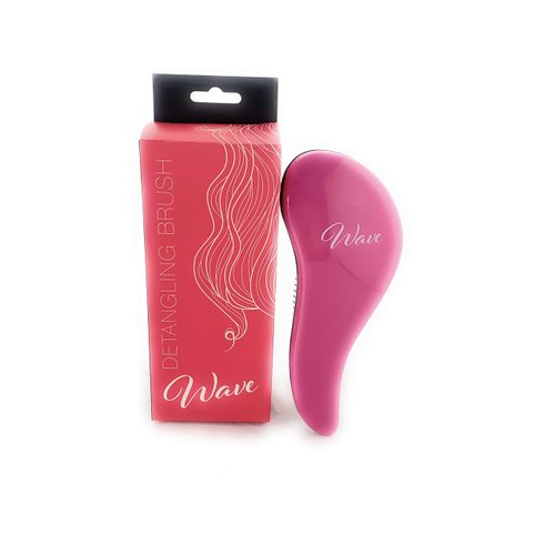 G.B.S Wave Detangling Brush- For Curly, Thick, Natural, Straight, Fine, Wet or Dry Hair No Pain Detangle Hair Comb for Women, Men or Kids No Pain Tangle Free Hair Brush (PINK)