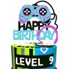 WishFirst Video Games Level Up Happy Birthday Cake Toppers Gamers Birthday Party Favors Supplies For Video Game Game-01 0