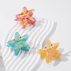 Funny Wacky Starfish Hair Clip,Acetate Claw Clips,Hair Clips for Women,Yellow