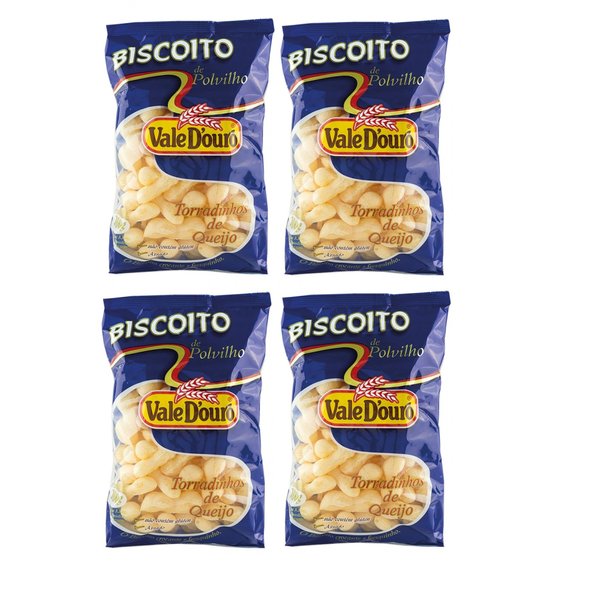 VALE D'OURO Biscoito de Polvilho Queijo 100 gr. GLUTEN FREE - 4 Pack