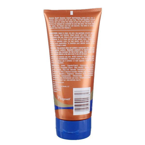 Banana Boat Summer Color Self Tanning Lotion, 6oz | Deep Dark Color for All Skin Tones, Self Tanner Lotion, Gradual Tanning Lotion, Sunless Tanning Lotion, Banana Boat Self Tanner, 6oz (Pack of 3)