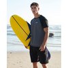 VAYAGER Men's Swim Shirts Rash Guard UPF 50+ T Shirts Quick Dry Loose Fit Water Surfing Shirt(Gray-XL)