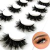 Mink Lashes Flu-ffy Lashes 20mm Long Flu-ffy False Eyelashes 3D Volume Curly Dramatic Fake Eyelashes Thick Full Lashes 5 Pairs Pack(5W-TB03)