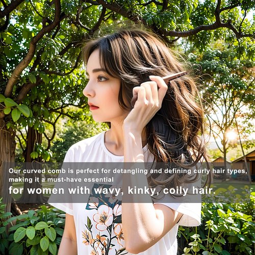 MANETURAL Beard Pick for Men 7" Handmade Afro Hair Comb - Wooden Grooming Tool for Men, Women with Wavy, Kinky, Curly Hair - Anti-Static Styling Precision"