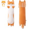 MIAOHAHA Long Plush Shiba Inu Dog Toy Pillow Soft Stuffed Animal Akita Corgi Toy Plush Toy Pillow Hugging Pillow for Kids and Girls(Shiba, 70cm/27.5in)