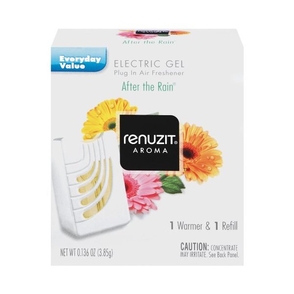 Renuzit Gel Warmer Air Freshener, After The Rain 0.136Oz