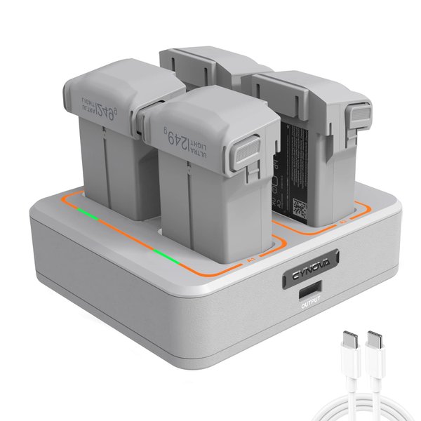 CYNOVA DJI Mini 4 Pro/Mini 3 Pro Battery Charging Hub,Two-Way DJI Mini 4 Pro/Mini 3 Pro Battery Plus Intelligent Flight Battery Faster Charger 2 by 2 for DJI Mini 3 Pro Accessories