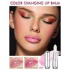 Glitter Balm Long Lasting PH Lipstick, Jelly Color Changing Shimmer Lip Gloss Tinted Lip Stain Vegan & Cruelty Free, Hydrate & Plump Glimmer Natural Pink Magic Sparkle Glow Confetti Lipstick - 02