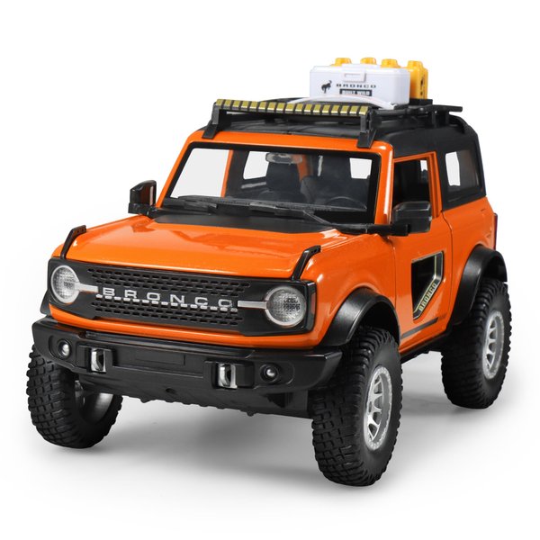 Toy Cars Ford Bronco 1:24 Diecast, Bronco Trucks Pull Back Car Toy, for Bronco Car Lovers Collection, Orange