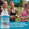 8 in 1 Immune Defense Support, Immunity Capsules Supplement Booster with Echinacea Zinc 50mg, Vitamin C , D3 5000 IU, Turmeric Curcumin & Ginger, Echinacea - Allergy Relief for Kids Adults (1 Pack)