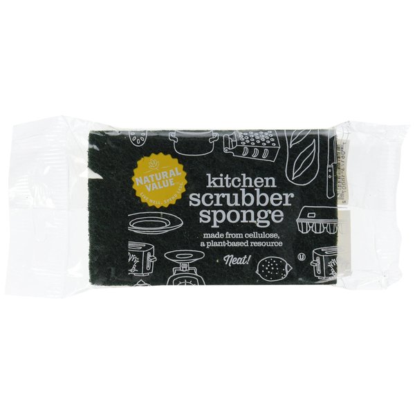 Natural Value Kitchen Scrubber Sponge (Pack of 24)