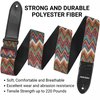 Amumu Chevron Guitar Strap MultiColor for Acoustic Guitar Electric Guitar and Bass Guitar includes Strap Blocks and Headstock Tie