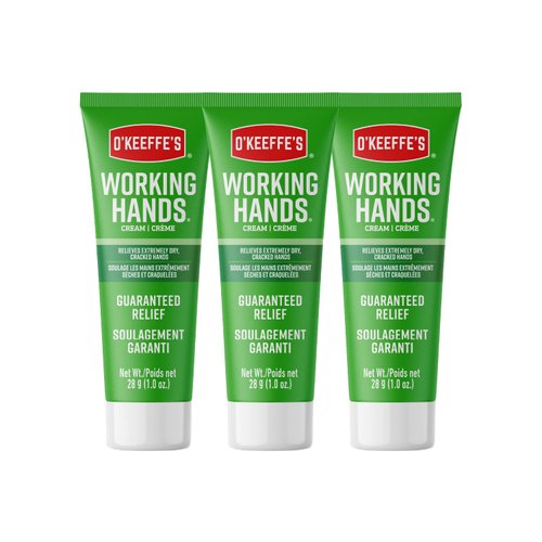 O'Keeffe's Working Hands Hand Cream; For Extremely Dry; Cracked Hands; 1 oz Tube; (Pack of 3)