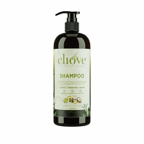 Cliove Shampoo | Hair Moisturizing Keratin Protein Treatment Infused with Argan Oil and Olive Oil | Anti Frizz Shampoo for Curly Wavy, and Straight Hair |16oz