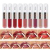 Adurello Matte Liquid Listick with Clear Lip Gloss Double-Touch Moisturizing Lip Stain Color Plumping Waterproof Non-Sticky Cup Lip Gloss (06#)