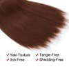 AFNOTE Pre Stretched Braiding Hair Extensions for Braids 20 Inch 3 Packs Brown Braiding Hair Pre Stretched Synthetic Soft Prestretched Braid Hair Extension Hot Water Setting-Brown 30#