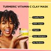 BACHERI Turmeric Vitamin C Clay Mask, Blackheads Acne Dark Spots Remover with Turmeric Extract, Turmeric Clay Mud Mask for Glowing Skin, Refining Pores and Controlling Oil