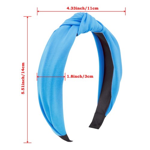 SIQUK 12 Pieces Knotted Headbands for Women Hair Turband Knot Headband Fashion Top Knot Headbands Colorful Knotted Fabric Headband, 12 Colors