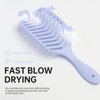 Detangling Brush, Dry and Wet Vented Detangler Hair Brush for Women and Men, Professional Paddle Curved Styling Hairbrush for Straight/Curly/Thick/Long/Wavy/Damaged Hair,Light blue…
