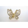 Generic Small crystal butterfly gold hair claw clip bridal clip bridal barrette