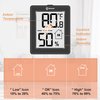Geevon Digital Hygrometer, 3 Pack Indoor Thermometer Room Temperature Humidity Gauge with Battery,Digital Temperature Humidity Meter Indicator for Home, Office, Greenhouse, Mini Hygrometer,Black