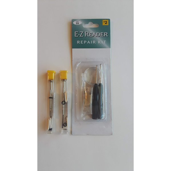 FOSTER GRANT 3 Set. Eye Glasses Repair Kits with Screws, Bridge Pads, Rings, 4 Screw Drivers and Mini Magnifier