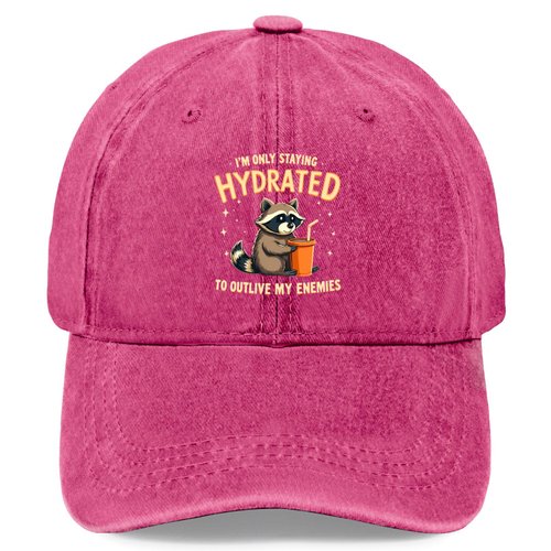 Povmekd I'm Only Staying Hydrated to Outlive My Enemies Cap for Women Baseball Hats Funny Hats