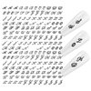 WOKOTO 12 Sheets Old Letter Nail Stickers for Nail Art Letter Stickers Decals Self-Adhesive Retro Old Alphabet Nail Letter Stickers for Nails Decoration Accessories for Women Girls Nail Art Decals