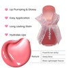 DENESTUP 6Pcs Clear Oxygen Lip Glaze, Hydrating Lip Gloss Jelly Lipstick, Moisturizing & Plumping Water Lip Stain Waterproof Long Lasting Cute Makeup for Girls