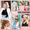 2pc Medium PONY-O for Fine to Normal Hair - Patented Bendable Hair Tie Ponytail Holders - Light Brown & Dark Blonde