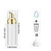 IRON BILL 2 Oz Empty Foam Pump Bottle (12PCS) Travel Foaming Soap Dispenser for Hand Soap, Lash Shampoo Cleanser (White&Gold)