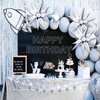 Moukiween 60 PCS Silver Star Balloons, 12 Point Spike Explosion Star Foil Balloons for Birthday Party New Year, Christmas, Graduation, Baby Shower Party Decoration (Silver)